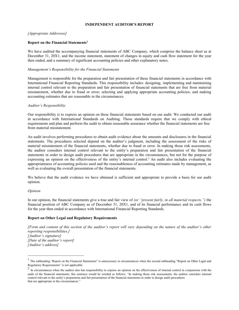 management letter of representation
