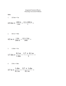 Integrated Chemistry/Physics Practicing Conversion Problems Solve