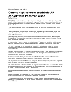 Richmond Register, Sept. 3, 2012 County high schools establish 'AP