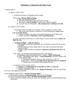 17th cent. England outline