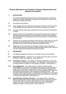 Student Attendance, Progress, Absence