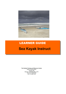 Section 1, Sea kayaking equipment