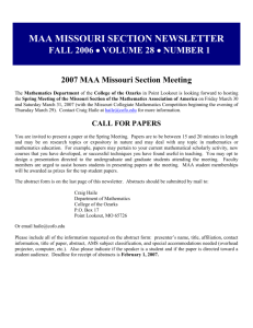 Fall 2006 Newsletter - MAA Sections