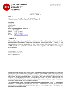 EVRC-B Characterization Test Report