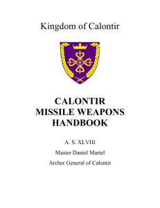 Calontir Missile Weapon Handbook