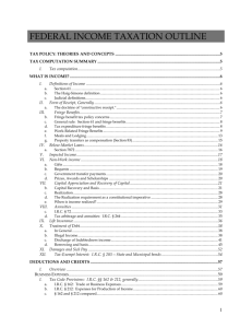 federal income taxation outline