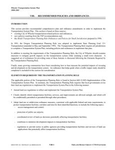 MODEL TRANSPORTATION PLANNING RULE