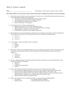 MGMT 331 Final Exam – Spring 2011
