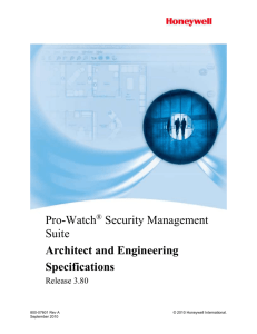 2.2 Operational Requirements - Honeywell Integrated Security