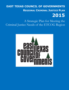 ETCOG Regional Criminal Justice Strategic Plan
