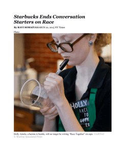Starbucks Ends Conversation Starters on Race