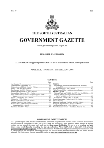 ALL PUBLIC ACTS appearing in this GAZETTE are to be considered
