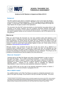 threshold assessment - National Union of Teachers