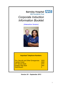 Corporate Induction Information Booklet 2014