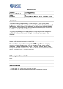 Job Description - University of Bath