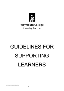 guidelines for good practice in supporting students on course