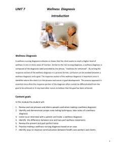 Module 7: Wellness Diagnosis
