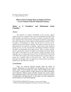 Effects of the Exchange Rate on Output and Price Level: Evidence