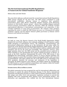 The Revised International Health Regulations