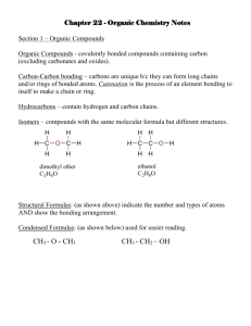 Chapter 22 - Organic Chemistry Notes