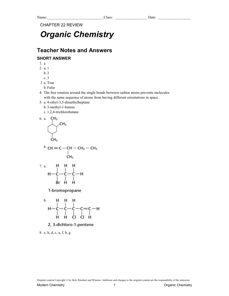 holt chemistry practice problems answers