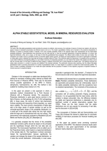 ALPHA STABLE GEOSTATISTICAL MODEL IN MINERAL