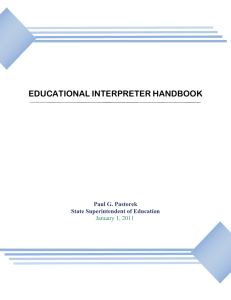 Standards for Educational Interpreters/Transliterators 8