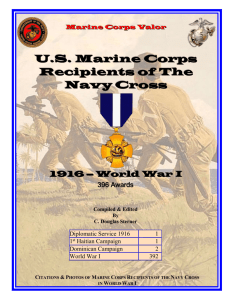 Navy Cross Award Citations to US Marines (1916