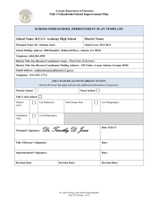 schoolwide/school improvement plan template