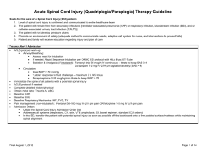 Acute Spinal Cord Injury (Quadriplegia