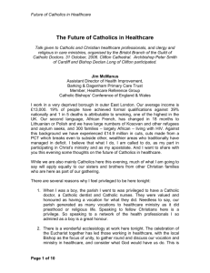 The Future of Catholics in Healthcare