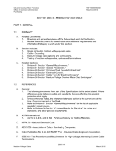 SECTION 260513 - MEDIUM VOLTAGE CABLE