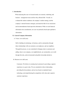 Progress Report 1 Final - Department of Management and