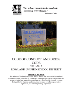 Code of Conduct 11-12 - Hollingworth Elementary School