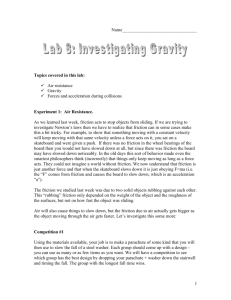 Lab 8: Investigating Gravity