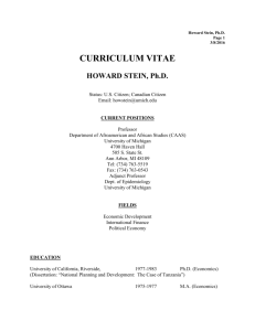 curriculum vitae - College of Literature, Science, and the Arts