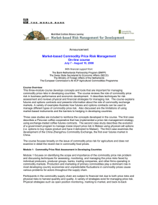 Market-based Risk Management for Development
