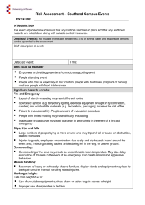 Risk assessment - event