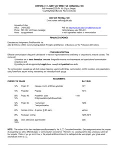 COM 1010-36: ELEMENTS OF EFFECTIVE COMMUNICATION