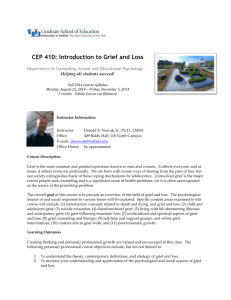 CEP 410: Introduction to Grief and Loss