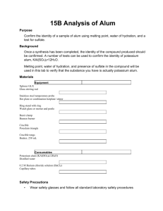 15B Analysis of Alum