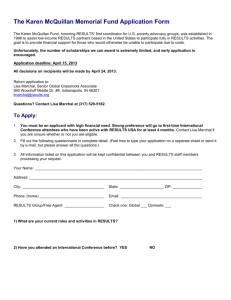 2009 Karen McQuillan Memorial Fund Application Form
