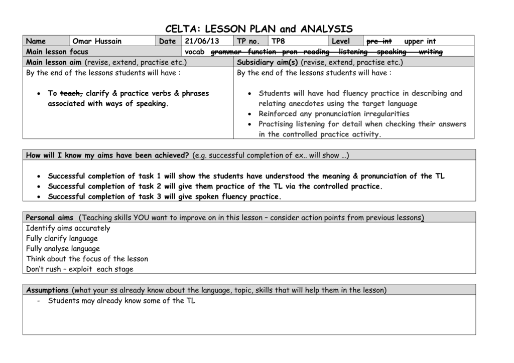 Sample lesson. Lesson Plan Sample. Celta планирование урока. English Lesson Plan Template. Celta Lesson Plan.