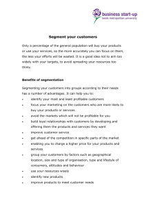 Segment your customers - Leeds Beckett University