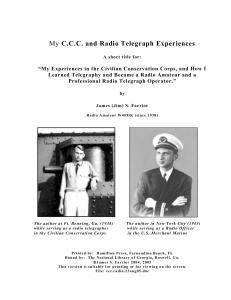 CCC and Radio Telegraph Experiences
