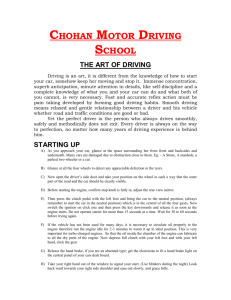 defensive driving - Chohan Motor Driving School