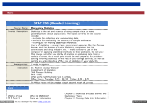 Stat 200.20-22 Elementary Statistics Blended Learning