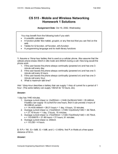 CS 515 - Mobile and Wireless Networking Homework 1 Solutions