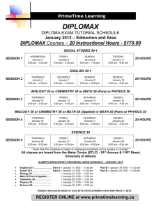 Diplomax Program Outline January 2007