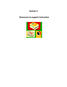 Section 3 Resources to support instruction Suggested Math
